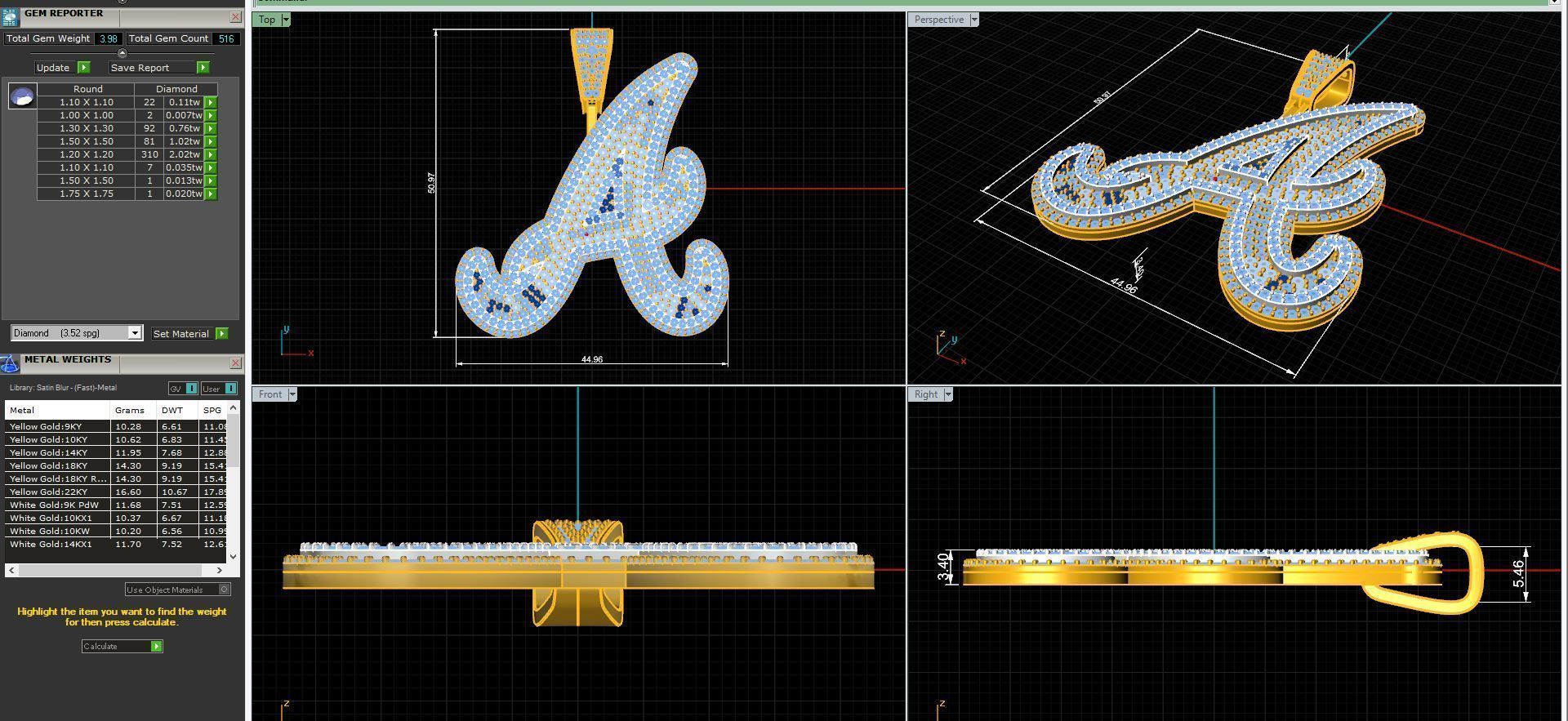 Pendant Hip-Hop A with bail and cuttered already print 3D print model_2