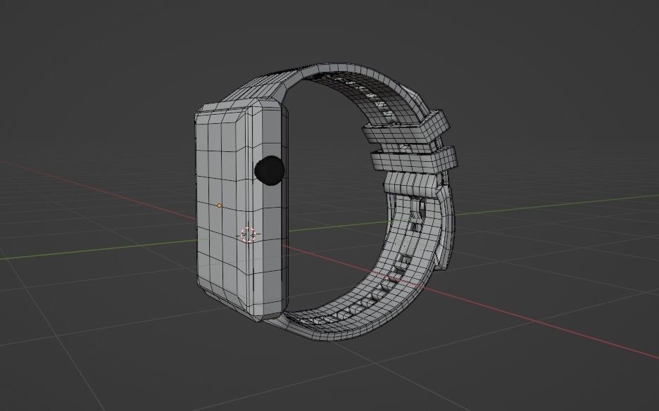 Garmin Apple  Sport Smart Pink Gold running-Watch band 3D model Low-poly 3D model_11