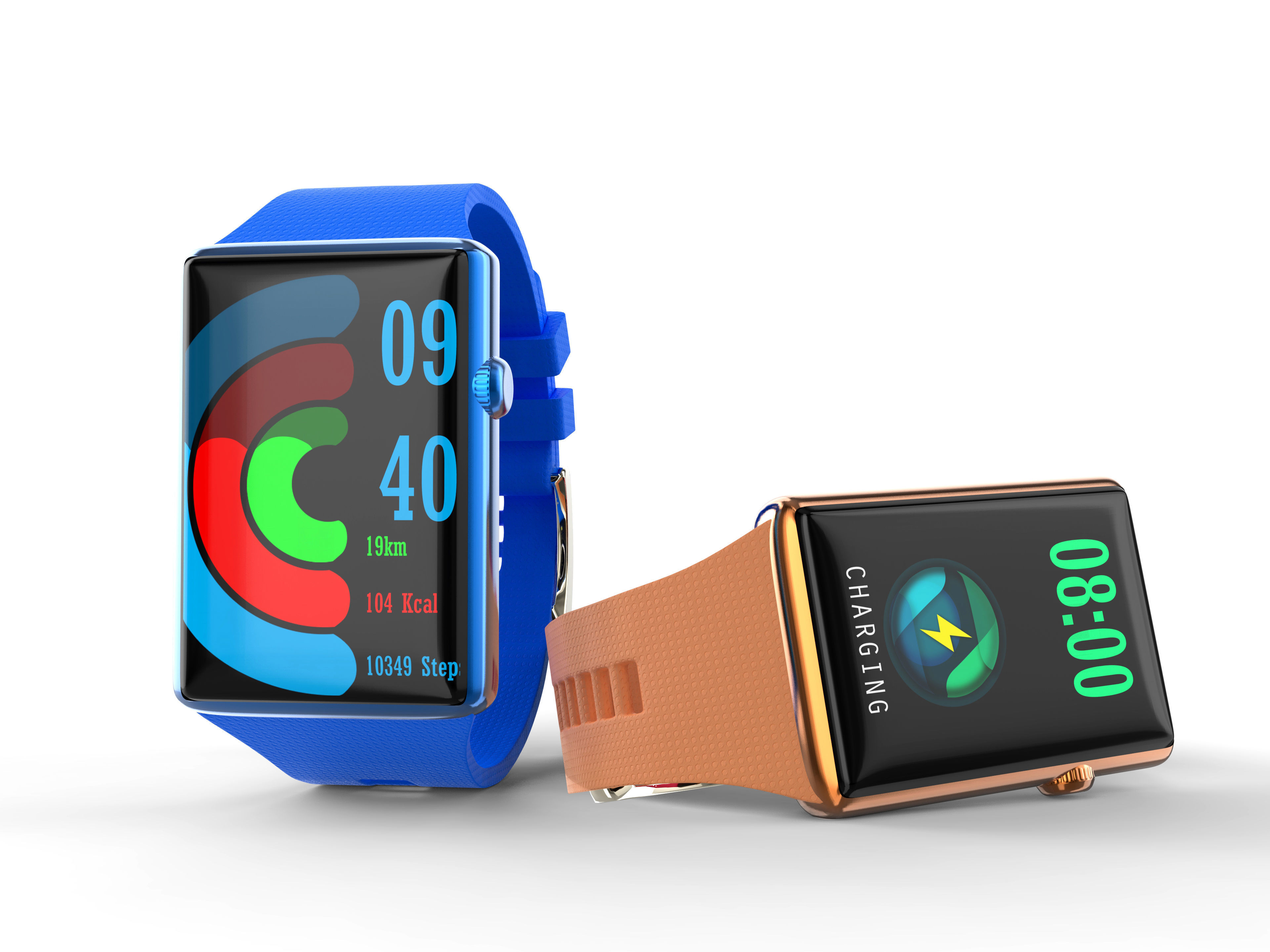 Garmin Apple  Sport Smart Pink Gold running-Watch band 3D model Low-poly 3D model_3