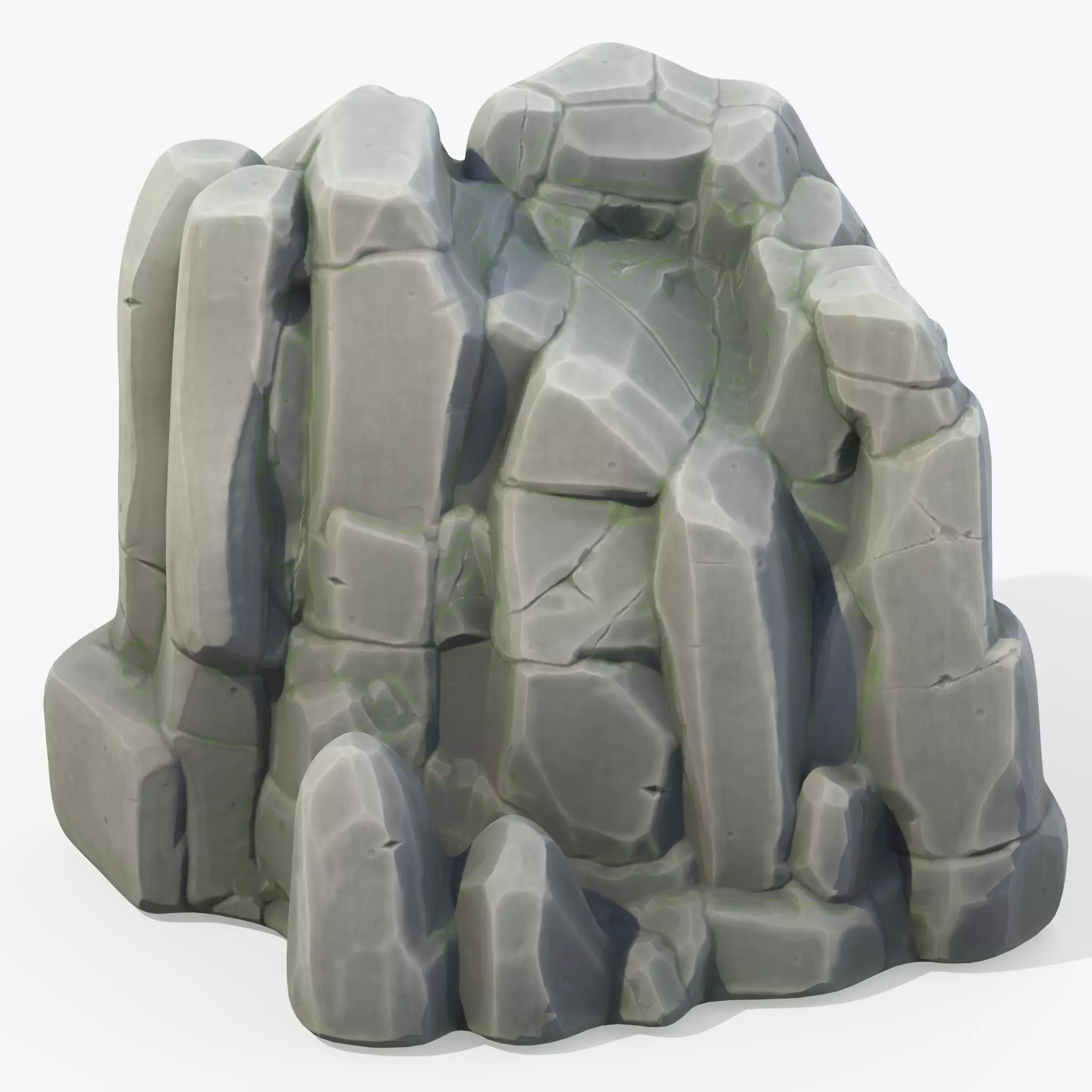 Stylized Rock Stone Cliff Low-poly 3D model