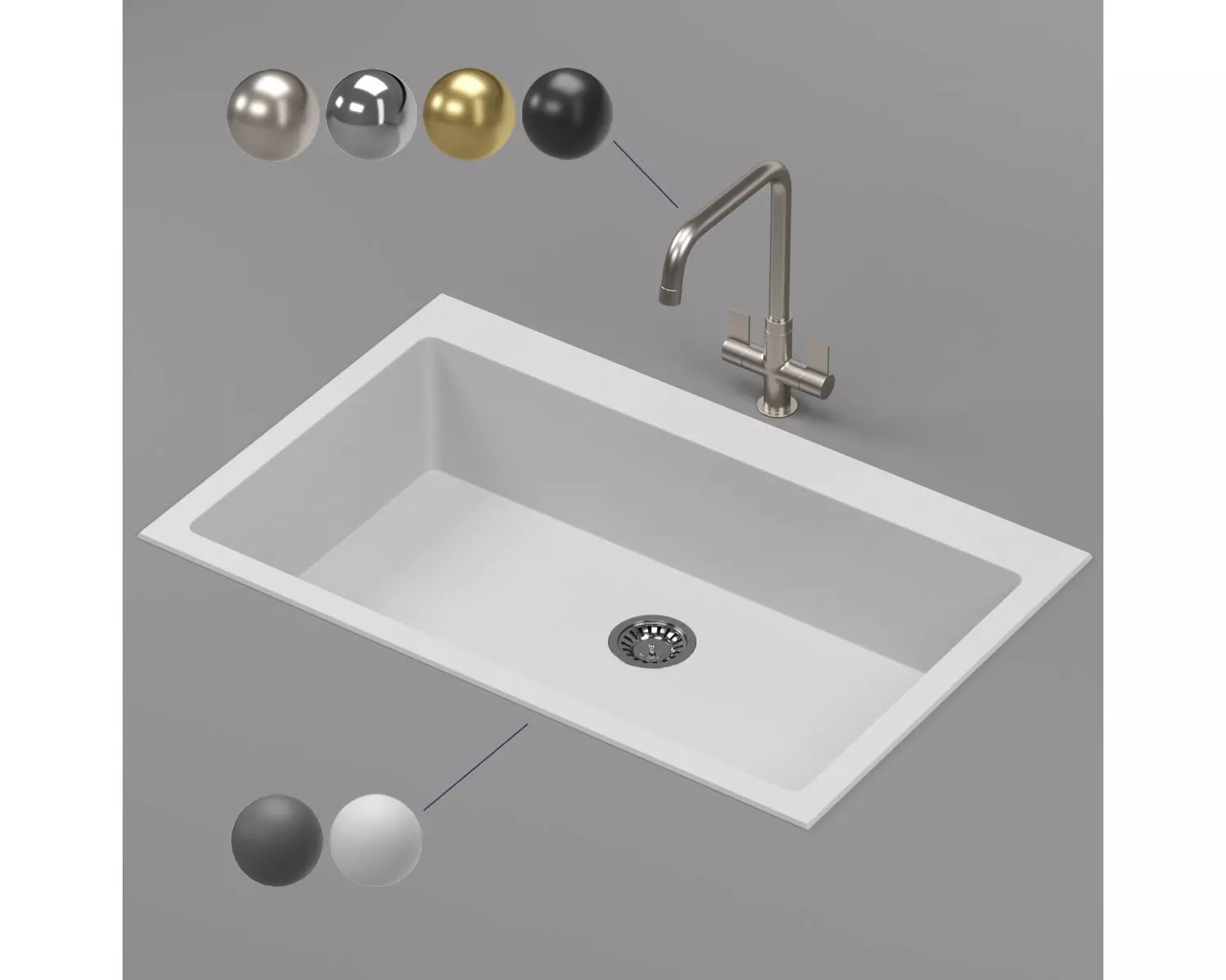 RANGEMASTER kitchen sink ORI7901CO 3D model