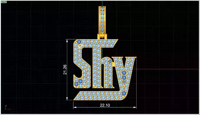 Hip-hop Pendant Shy cuttered ready print