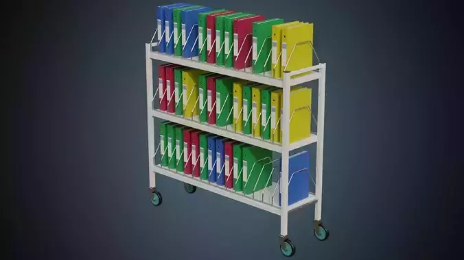 Chart Rack 1A Low-poly 3D model