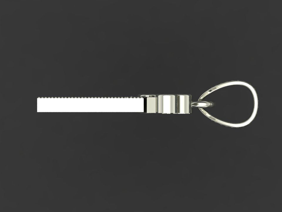 T letter pendant 3D print model_8