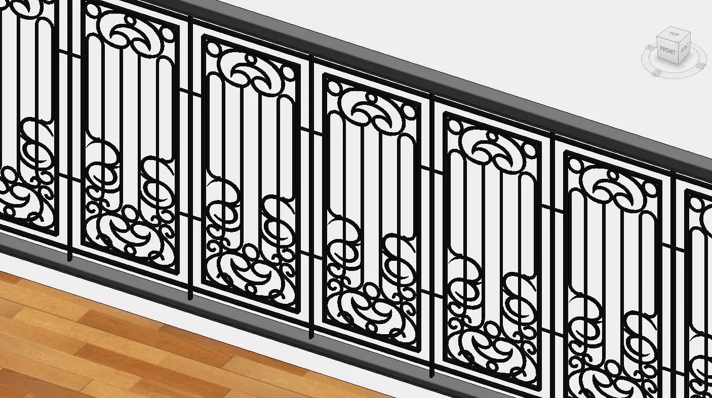 Classic Railing Revit Family type 015 3D model