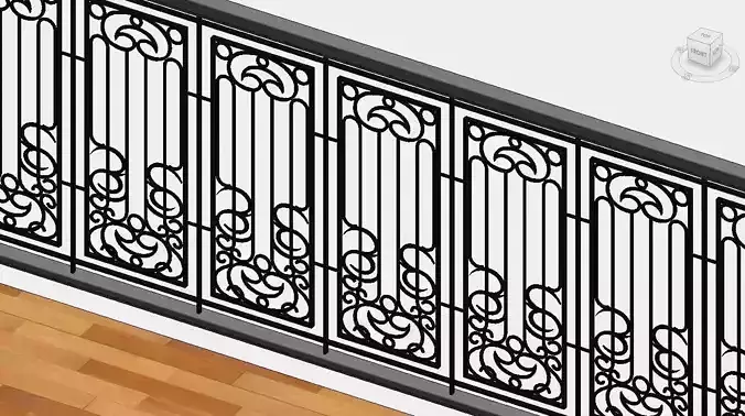 Classic Railing Revit Family type 015