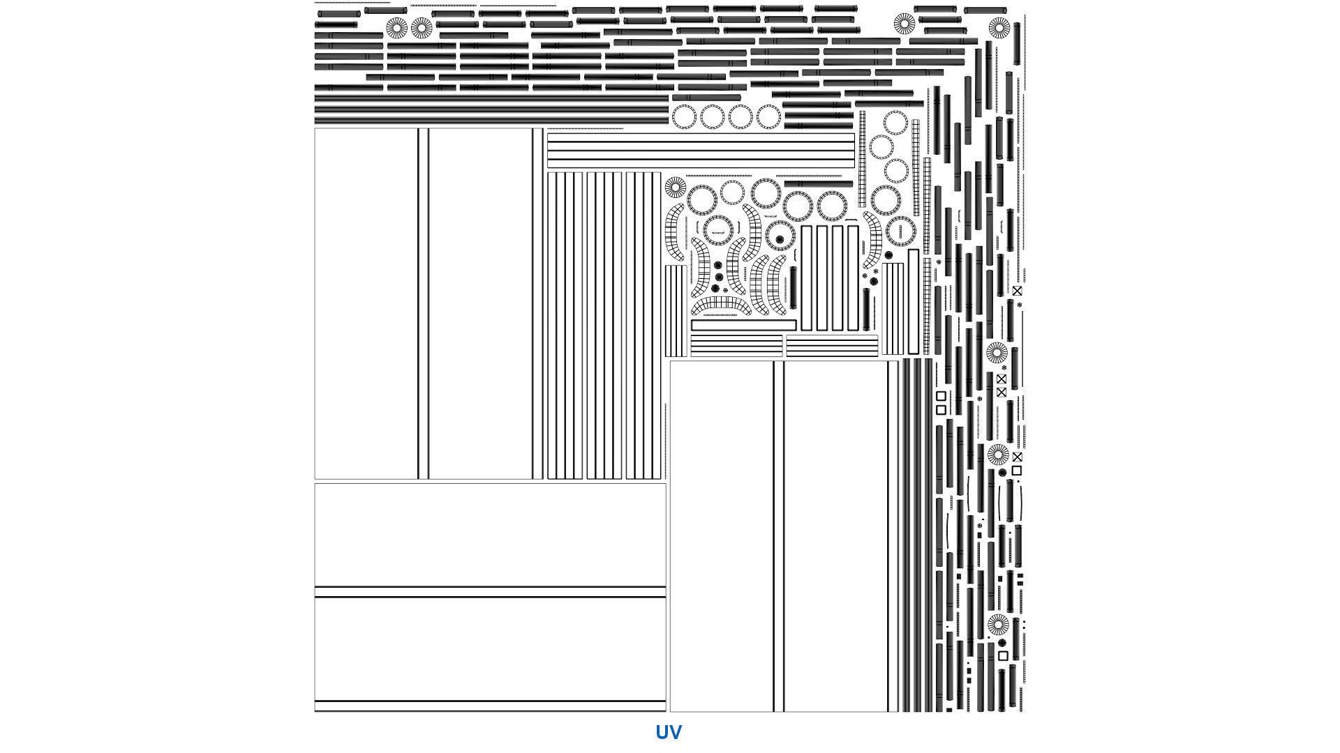 Chart Rack 1B Low-poly 3D model_11