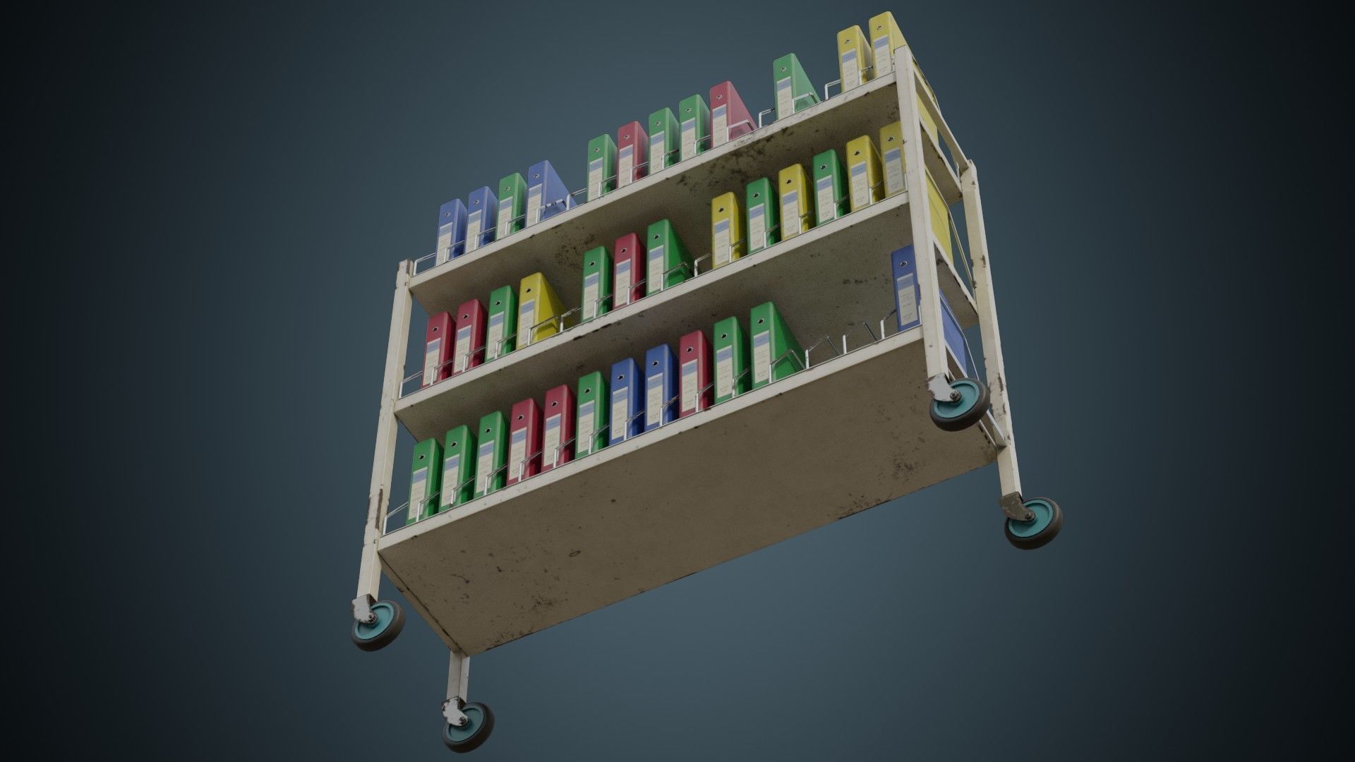 Chart Rack 1B Low-poly 3D model_2