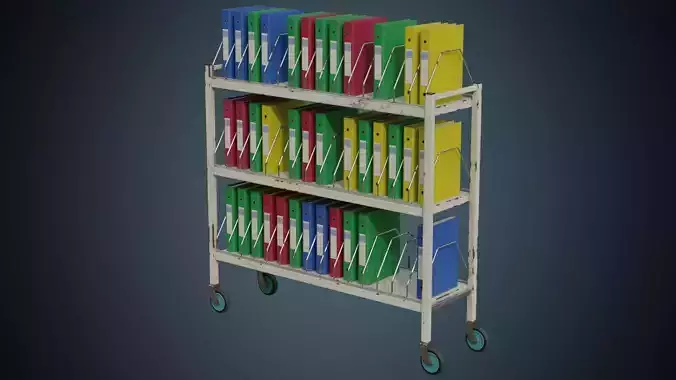 Chart Rack 1B Low-poly 3D model