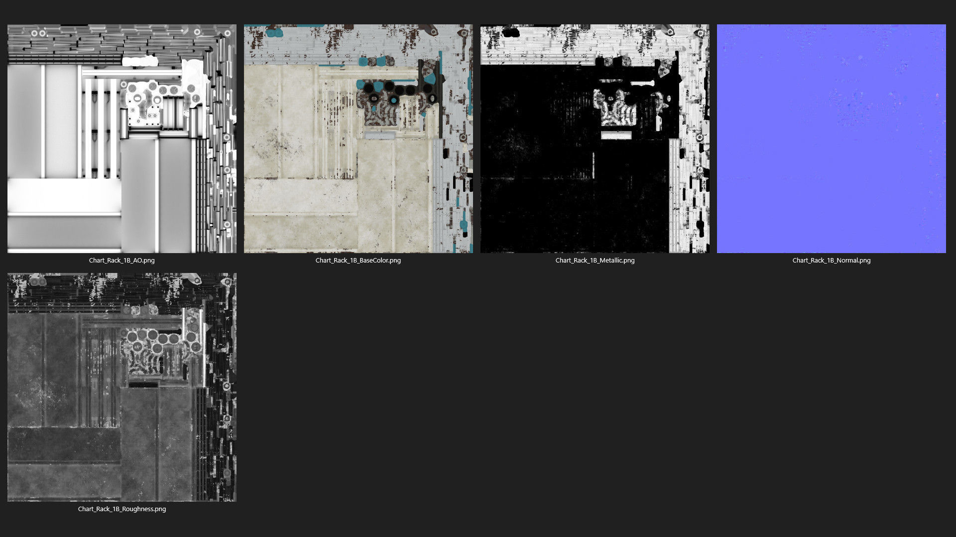 Chart Rack 1B Low-poly 3D model_12