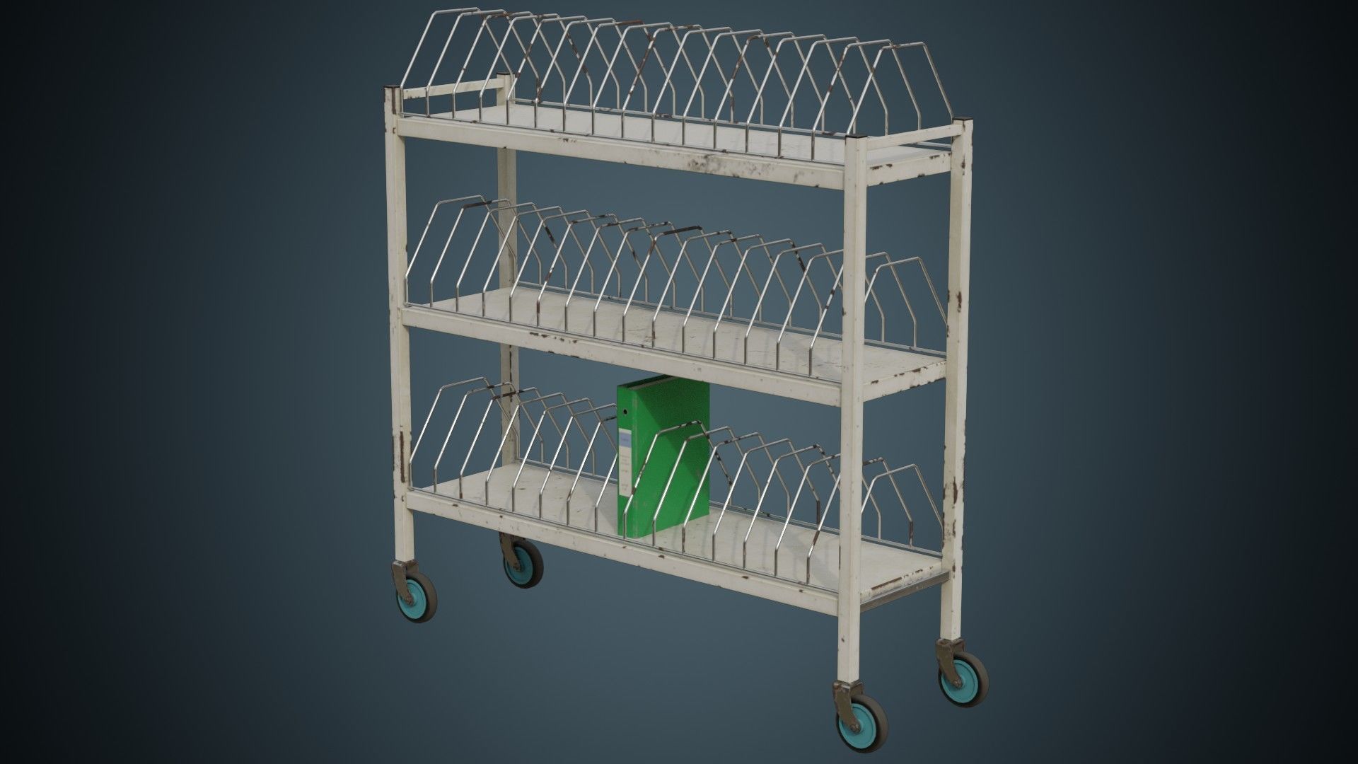 Chart Rack 1B Low-poly 3D model_3