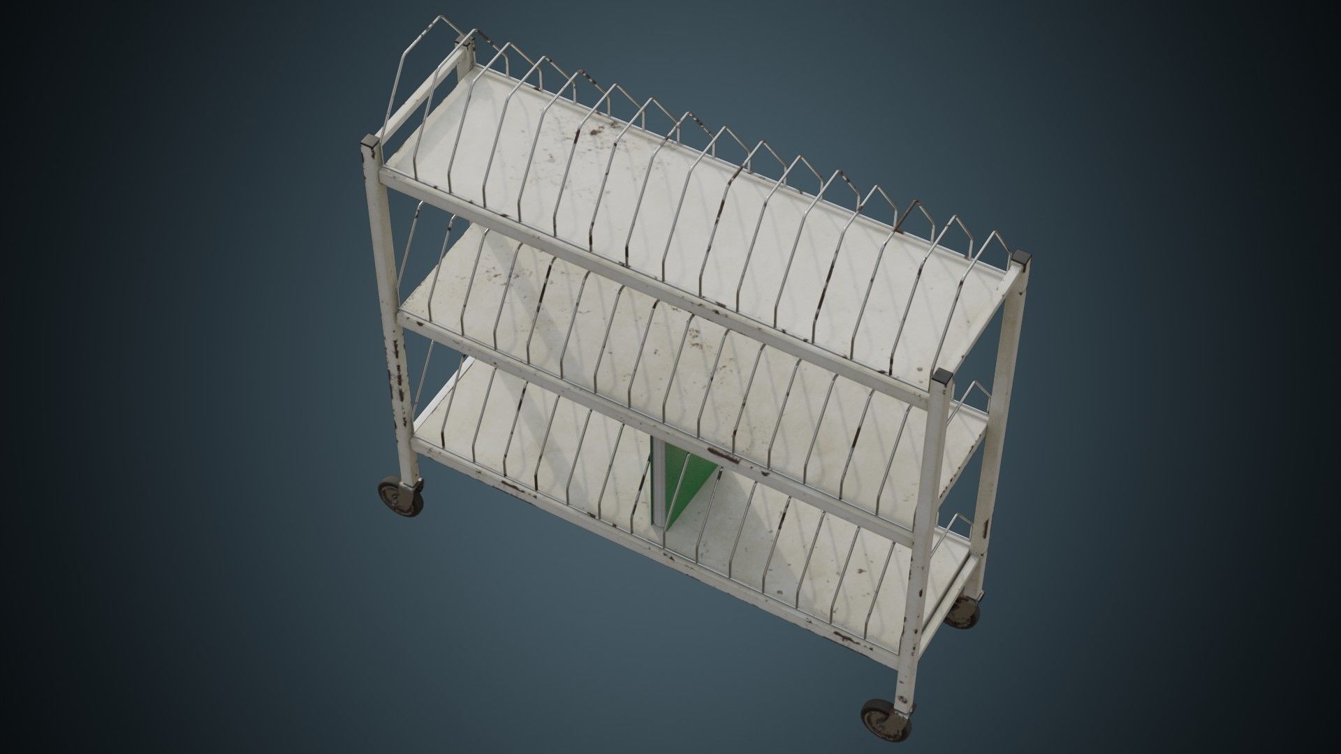 Chart Rack 1B Low-poly 3D model_5