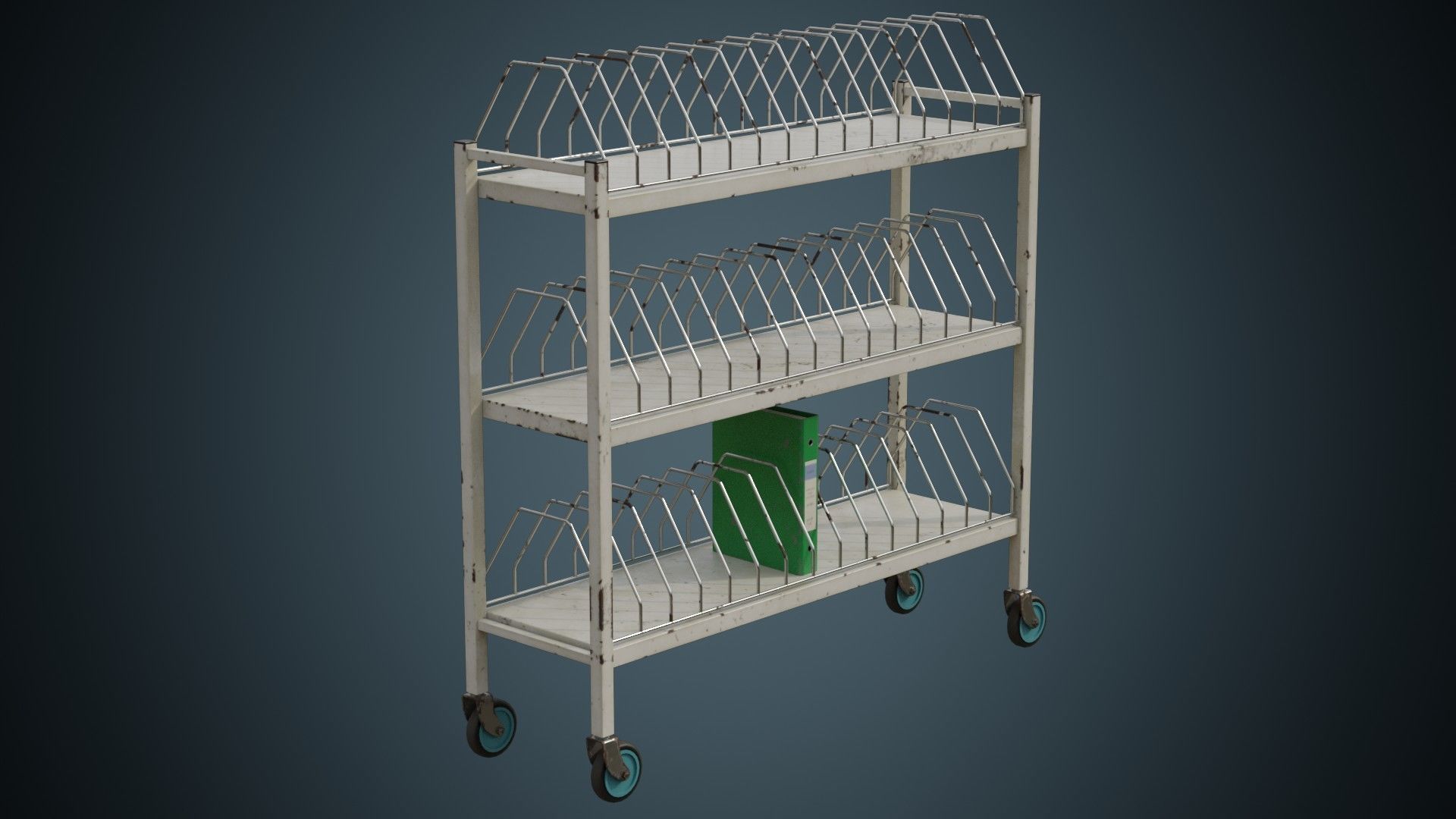 Chart Rack 1B Low-poly 3D model_4