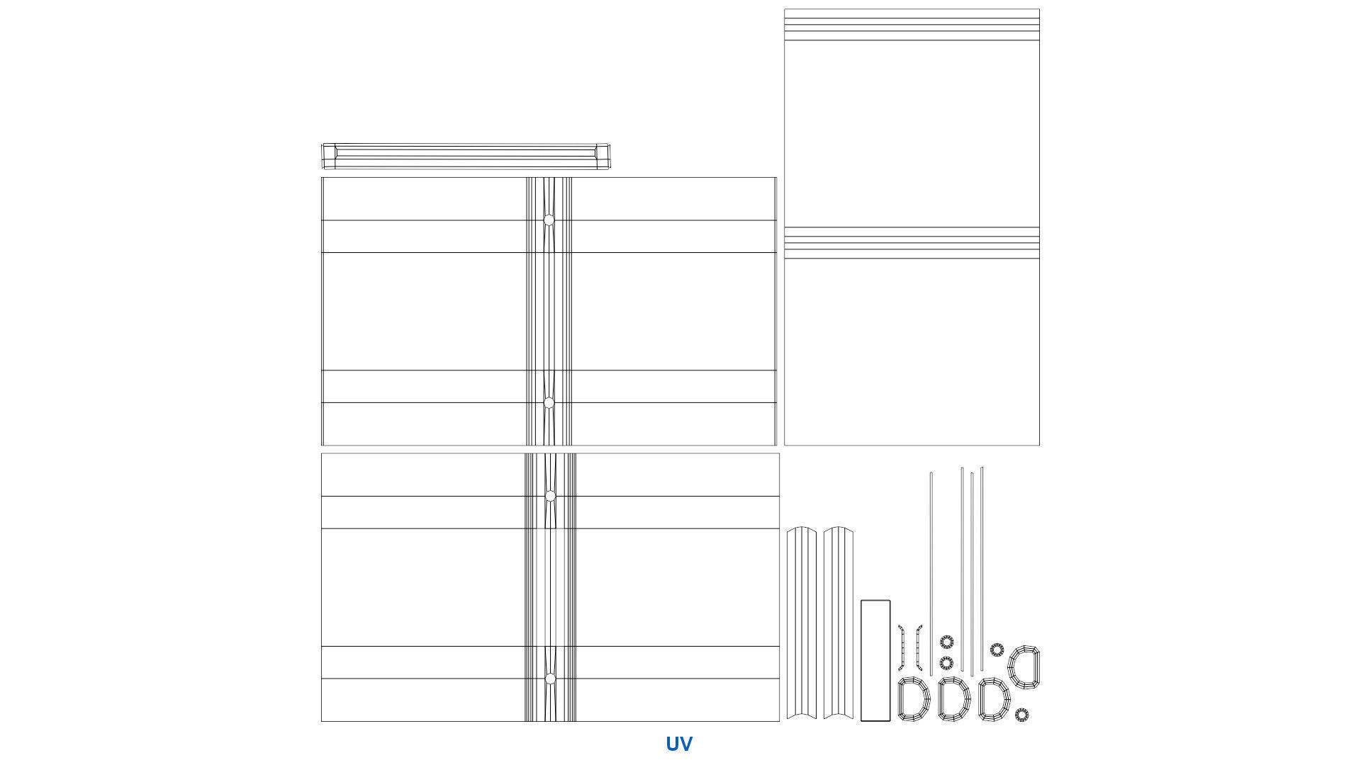 Chart Rack 1B Low-poly 3D model_13