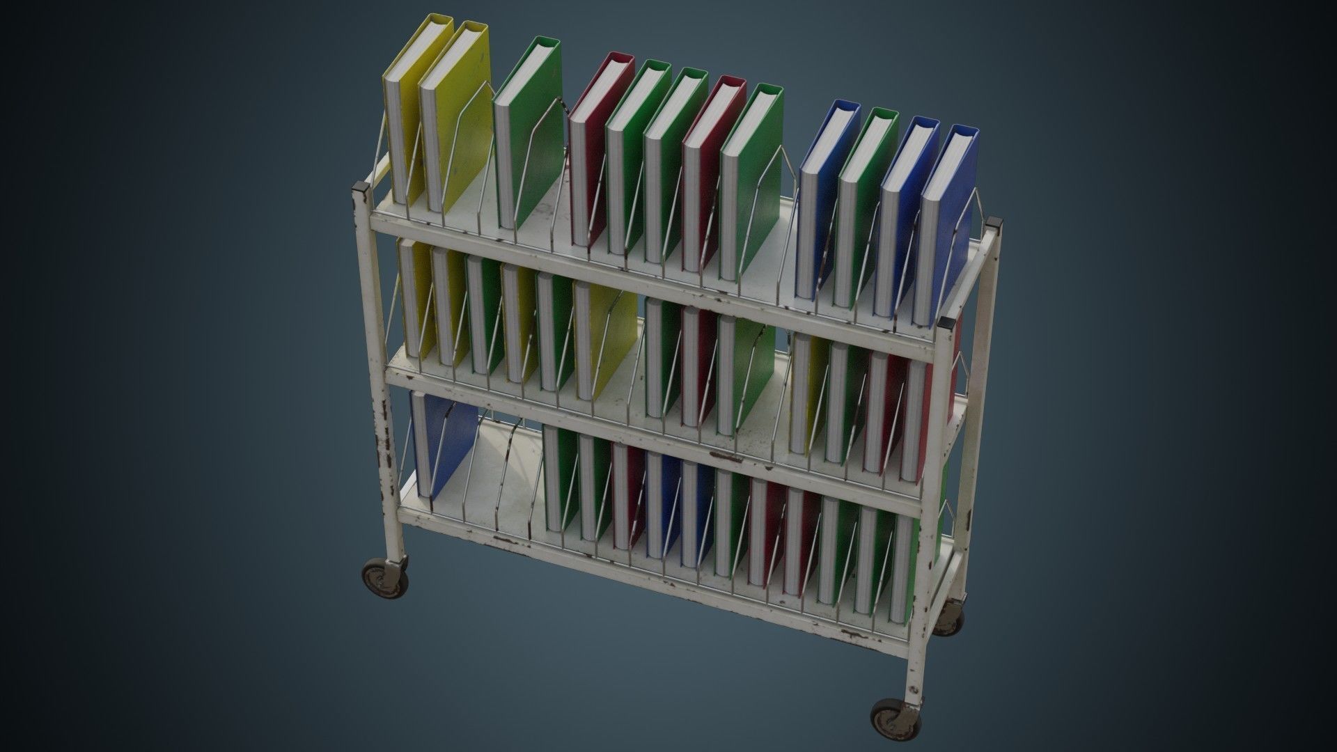 Chart Rack 1B Low-poly 3D model_1