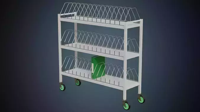 Chart Rack 1 Basic Low-poly 3D model