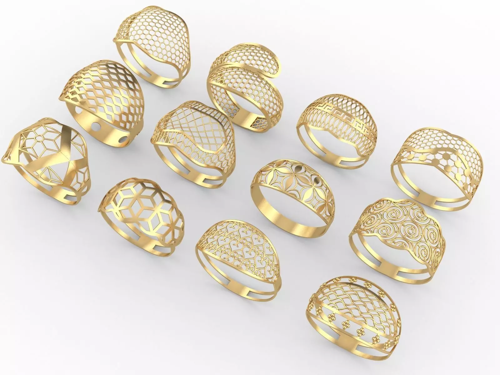 Rings 12 new 3D print model_0