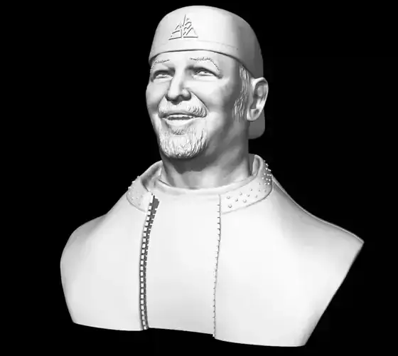Vasco Rossi Half Bust 3D print model - Modello 3d Vasco Rossi 3D print model