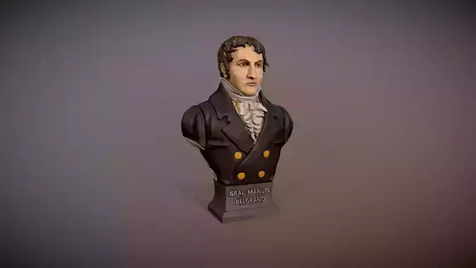 Jose Manuel Belgrano busto para impresion 3D 3D print model