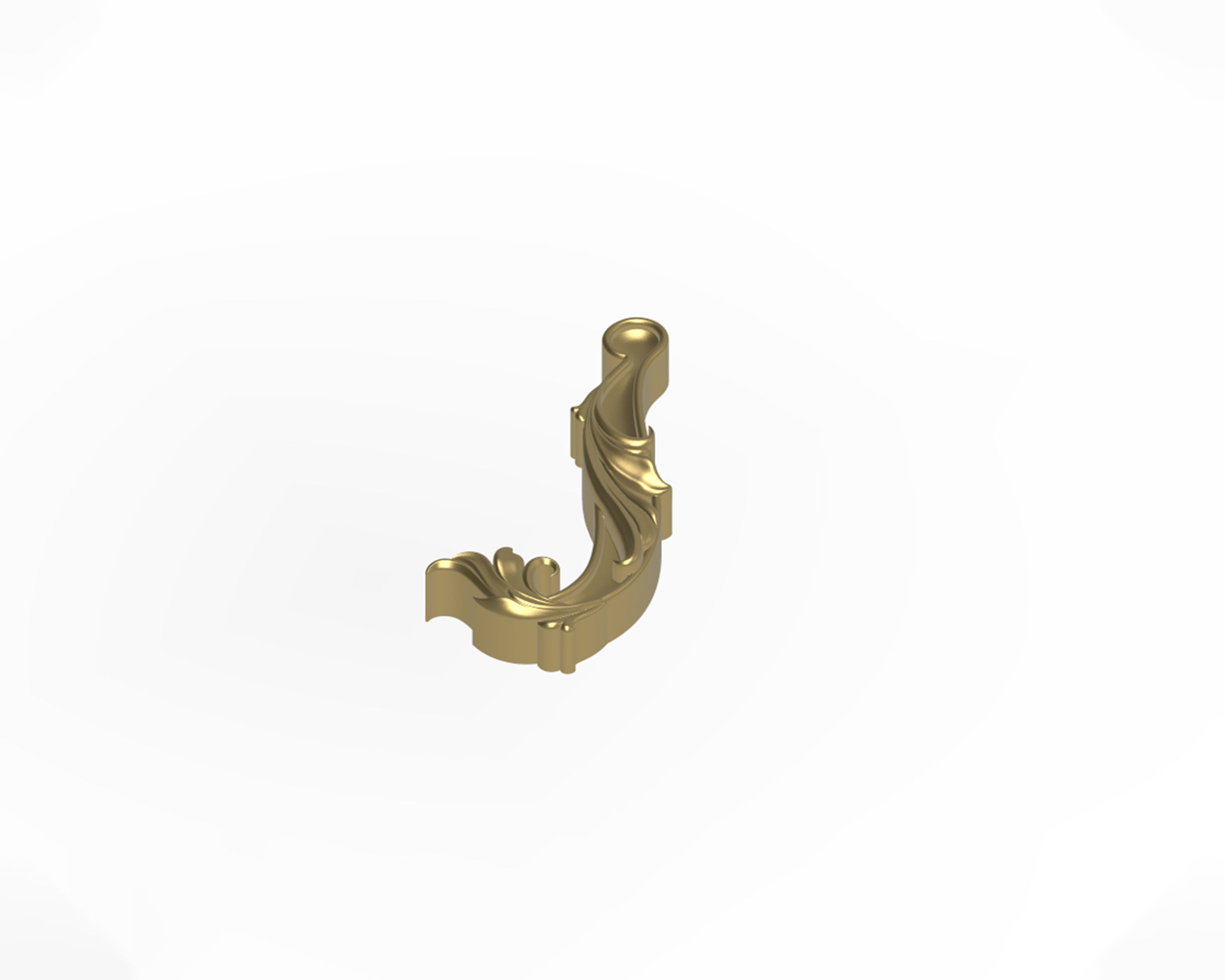 Letter I floral 3D model 3D printable | CGTrader