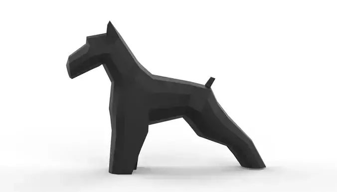 low poly dog