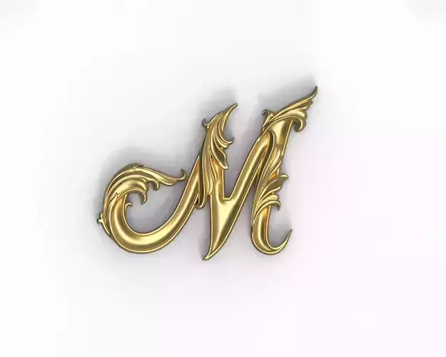 Letter M floral