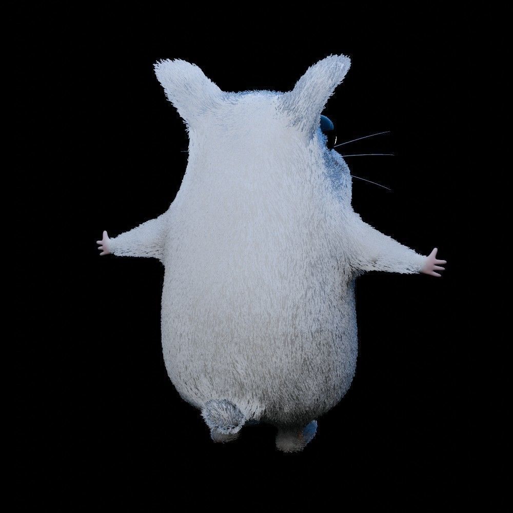 Hamster Low-poly 3D model_6