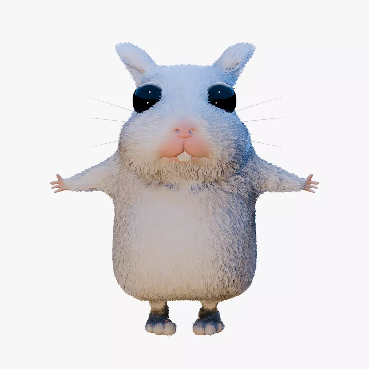 Hamster Low-poly 3D model_0