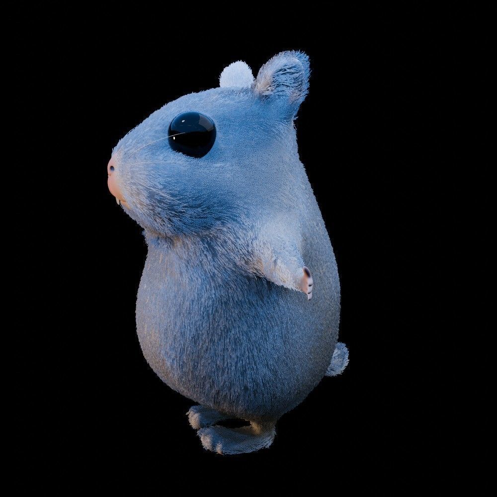 Hamster Low-poly 3D model_18