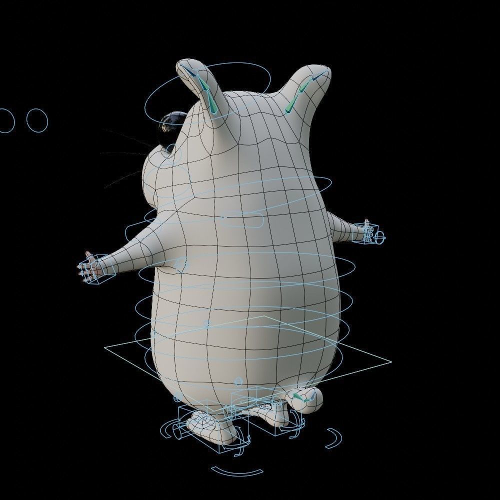 Hamster Low-poly 3D model_45