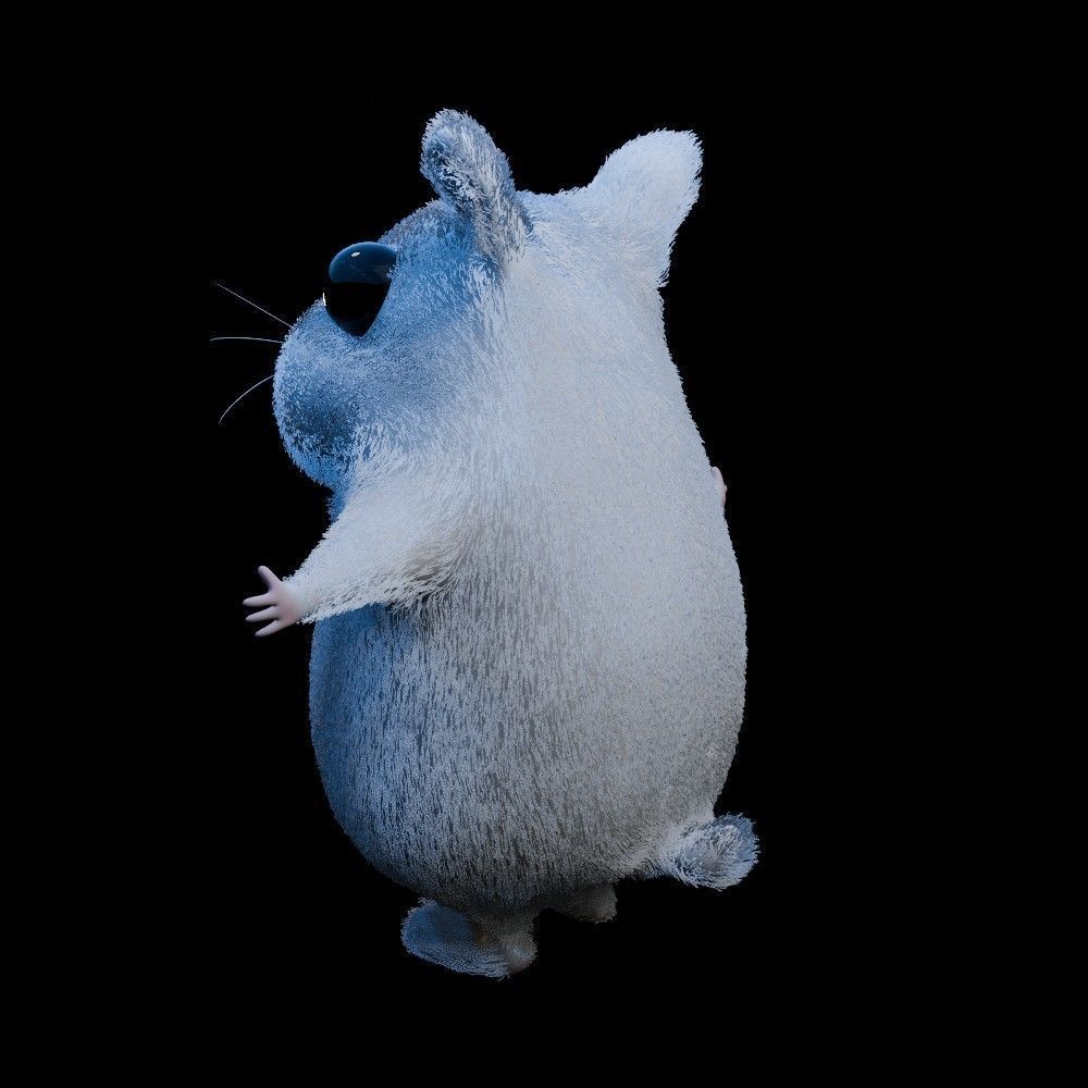 Hamster Low-poly 3D model_21