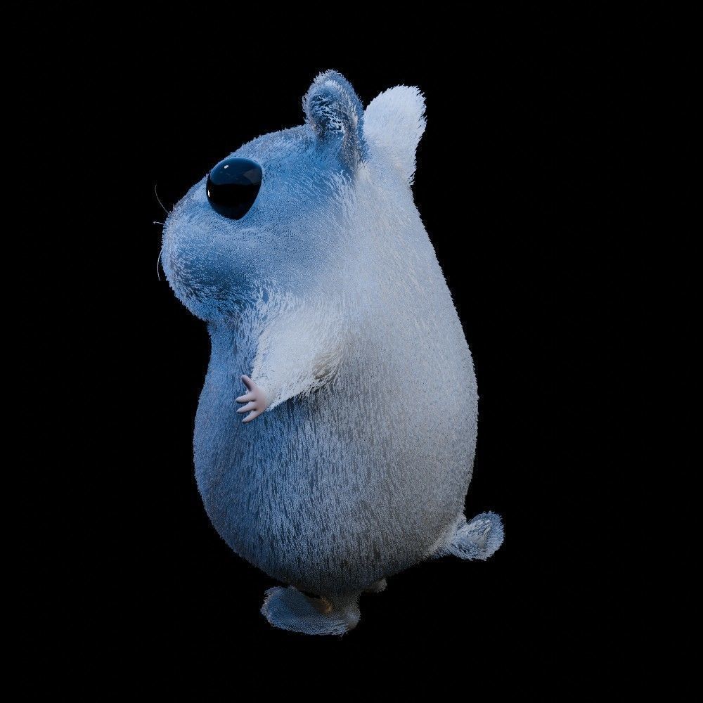 Hamster Low-poly 3D model_20
