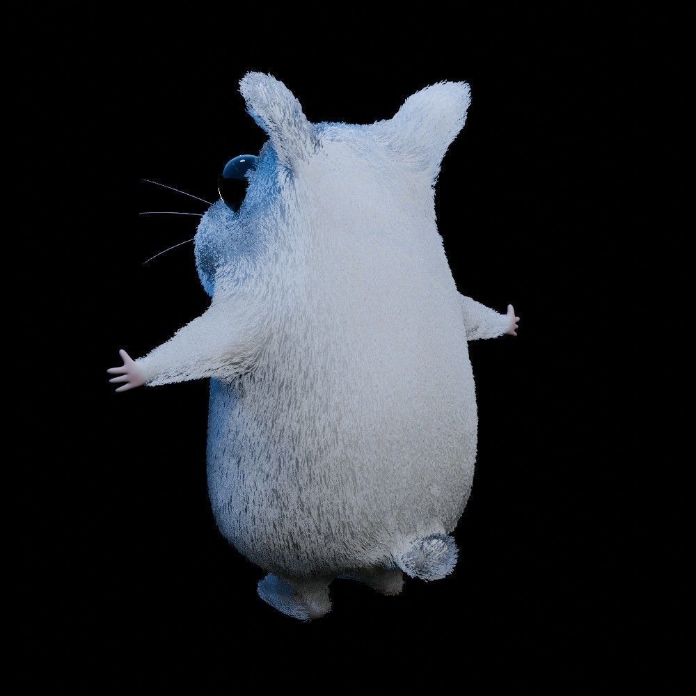 Hamster Low-poly 3D model_22