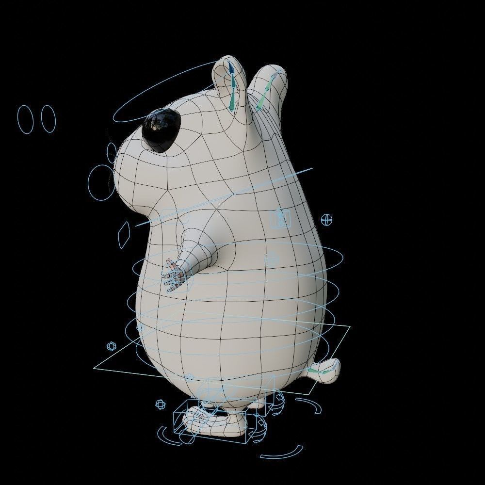 Hamster Low-poly 3D model_43