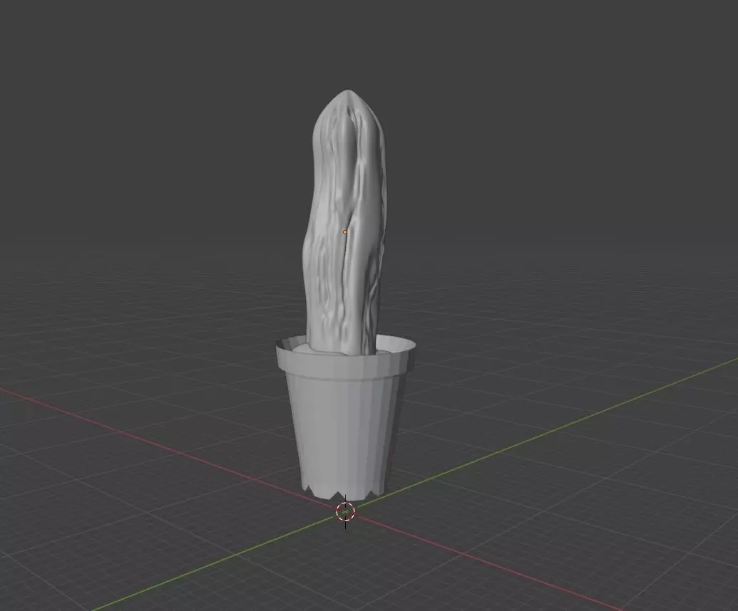 pot cactus flower in a pot Free low-poly 3D model