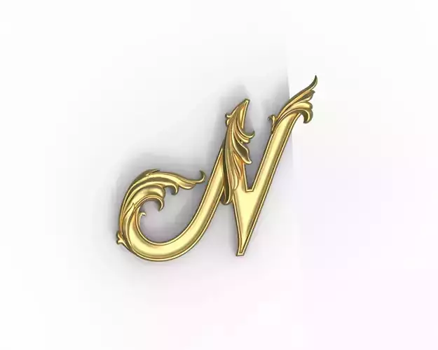 Letter N floral