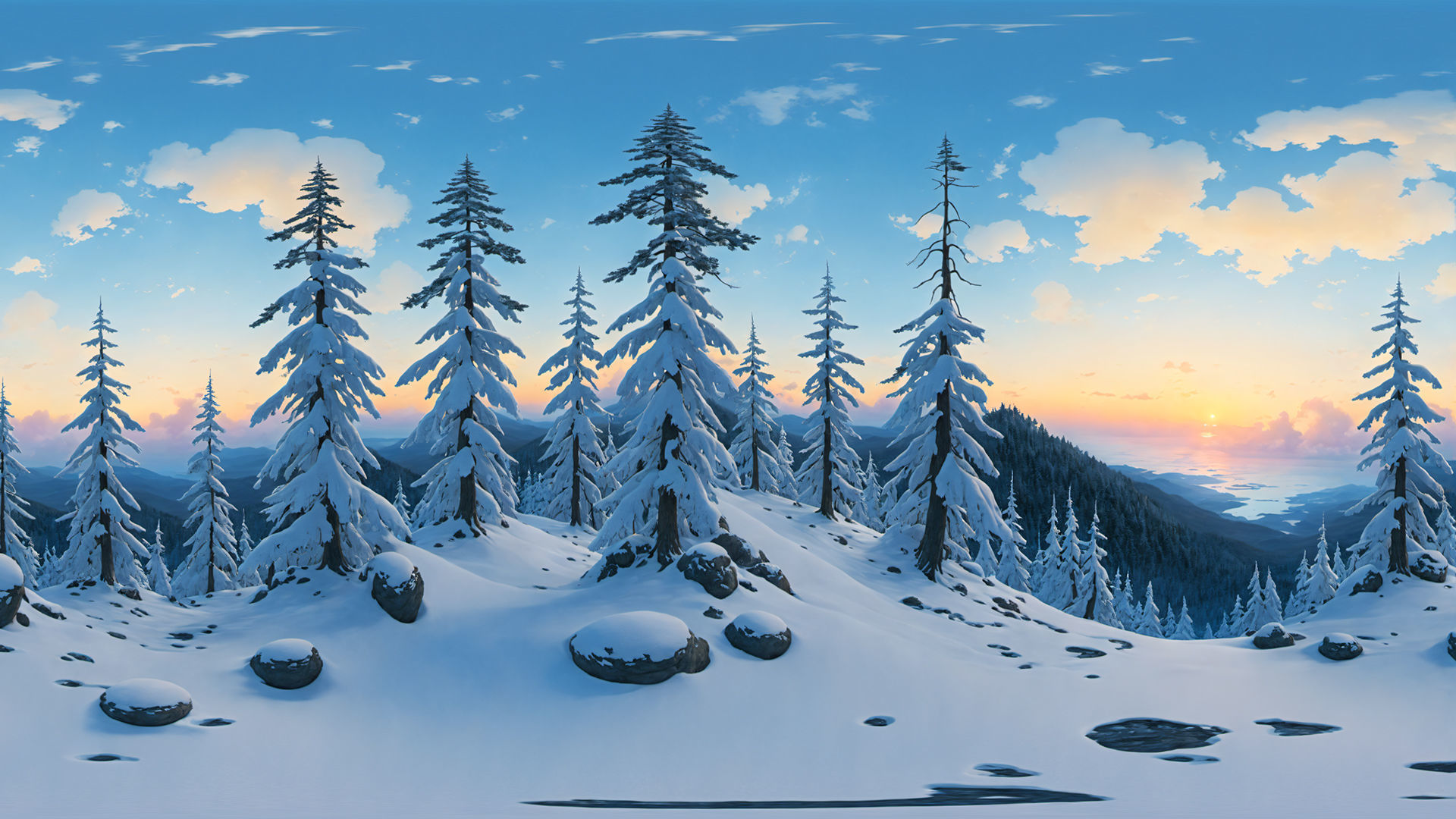 HDRI Cartoon Panoramas Low-poly 3D model_8