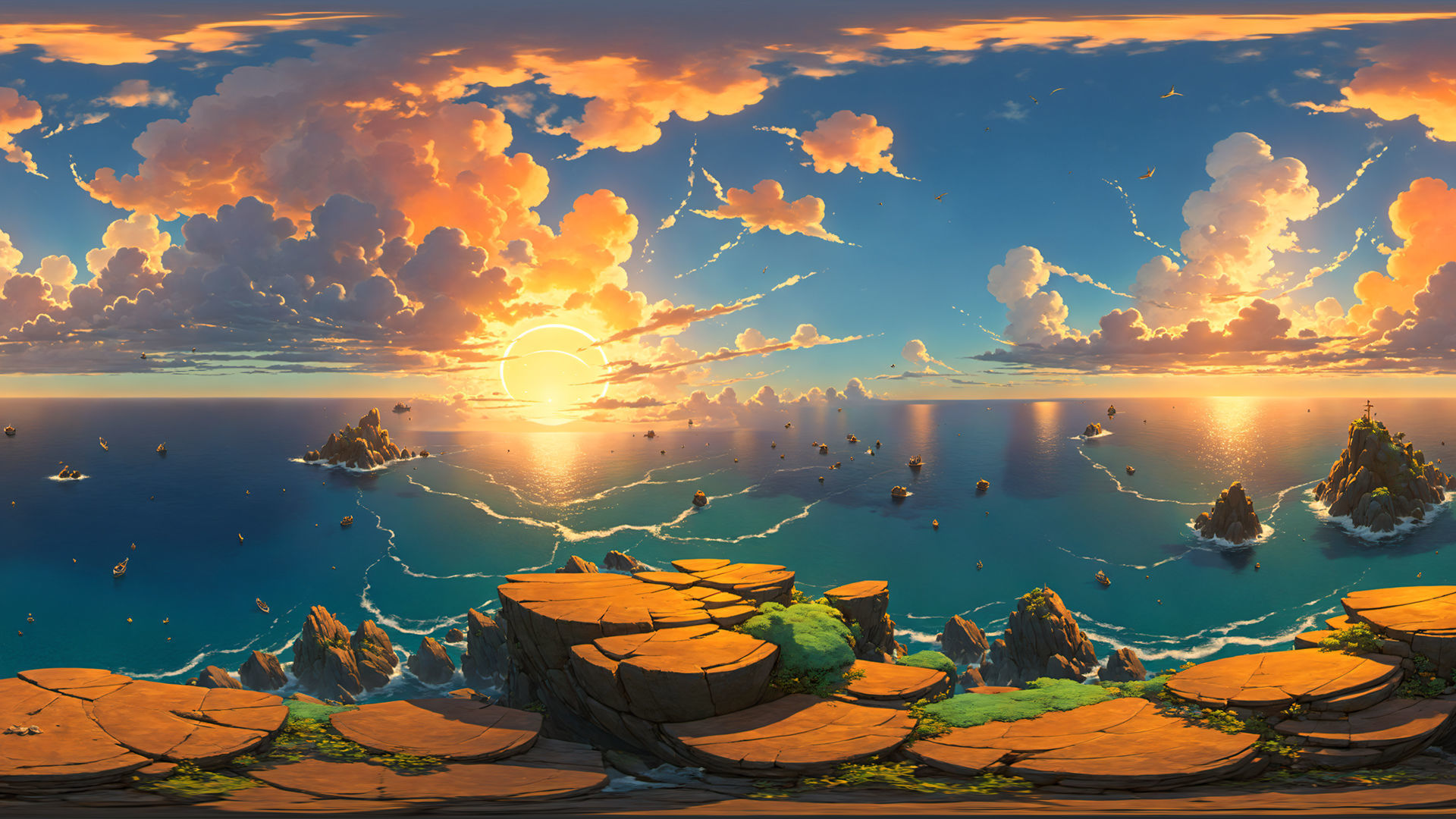 HDRI Cartoon Panoramas Low-poly 3D model_1