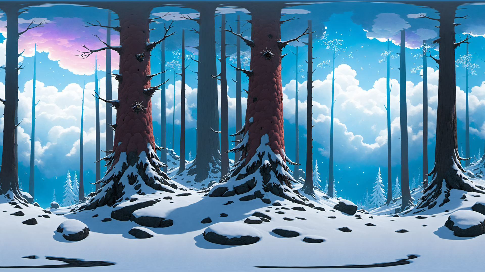 HDRI Cartoon Panoramas Low-poly 3D model_7