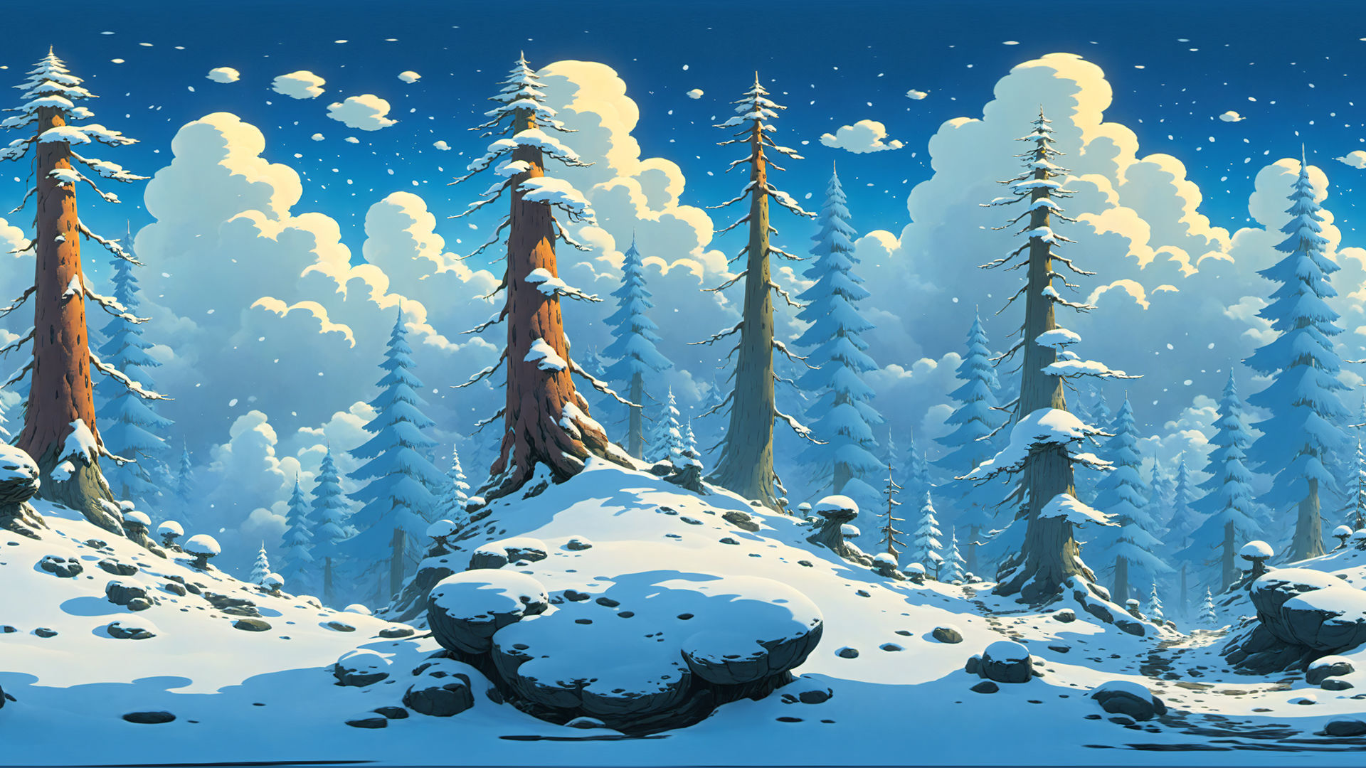 HDRI Cartoon Panoramas Low-poly 3D model_3