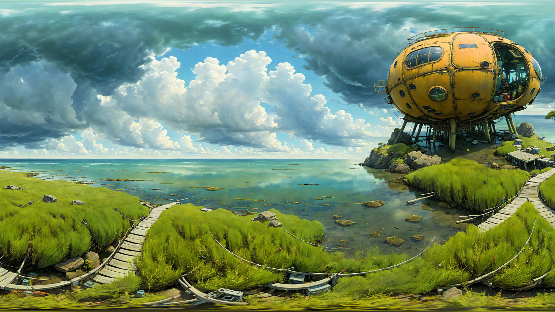 HDRI Cartoon Panoramas Low-poly 3D model_12