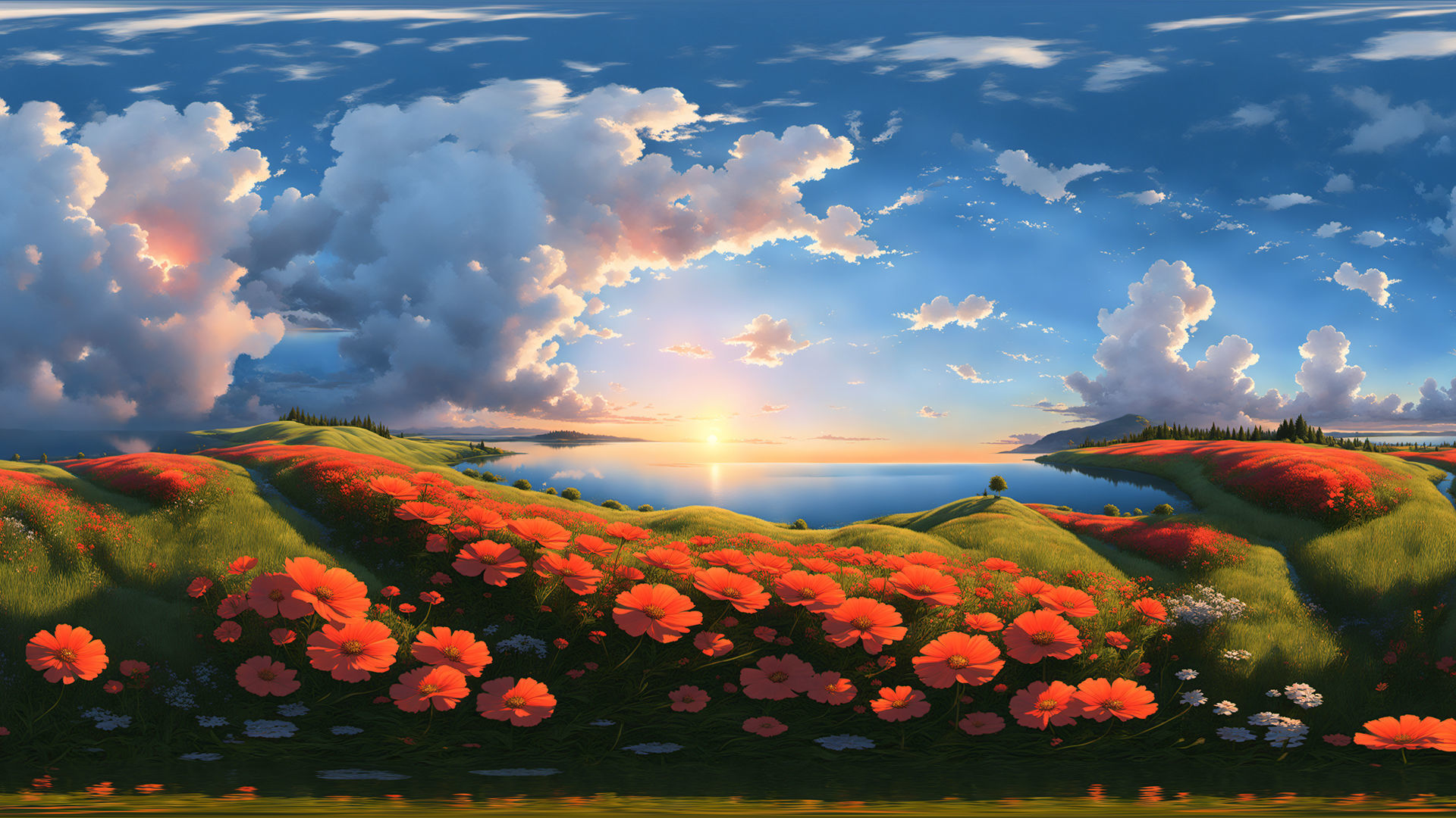 HDRI Cartoon Panoramas Low-poly 3D model_11