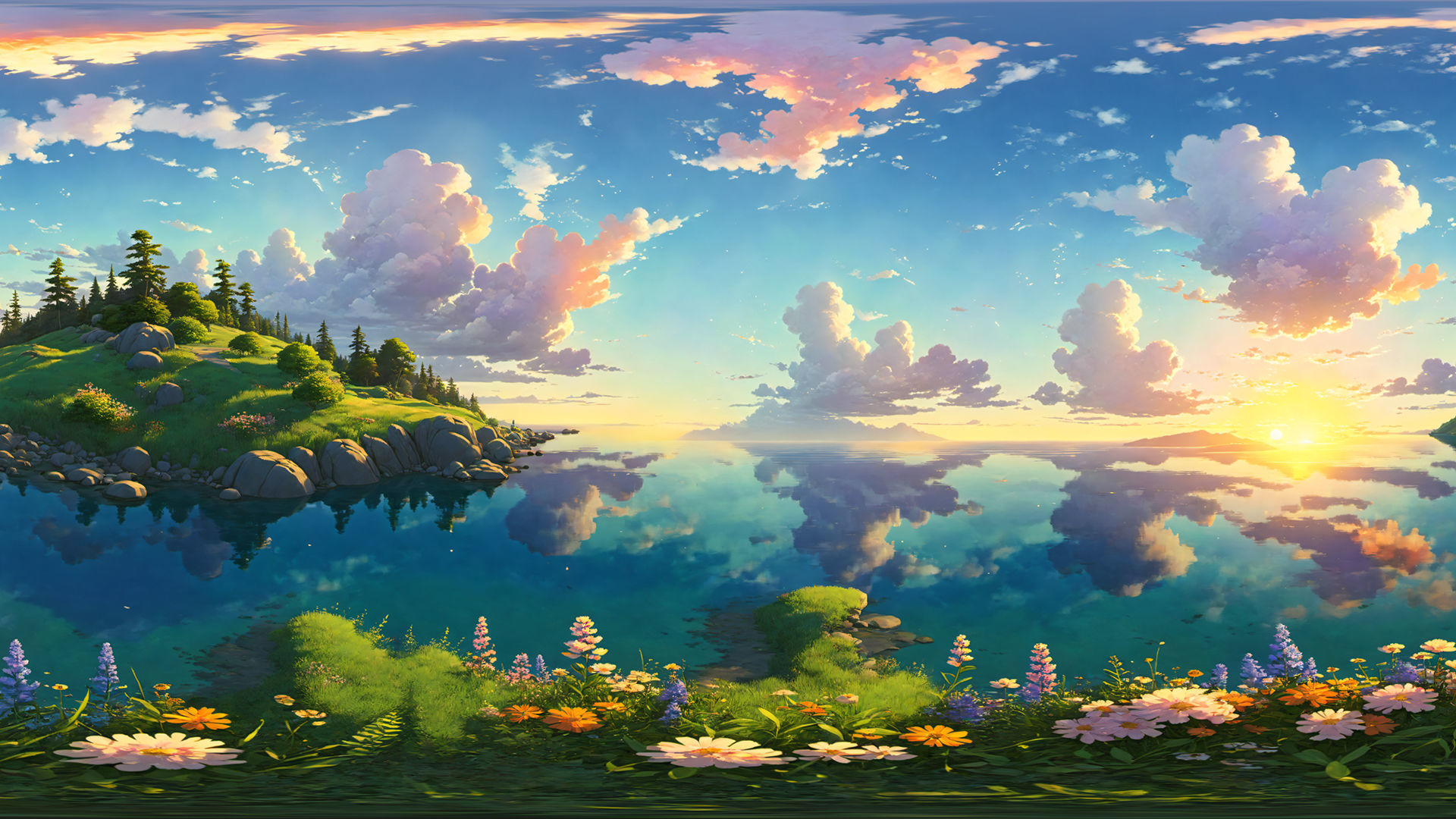 HDRI Cartoon Panoramas Low-poly 3D model_9