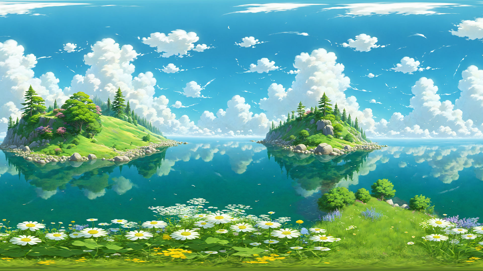 HDRI Cartoon Panoramas Low-poly 3D model_2