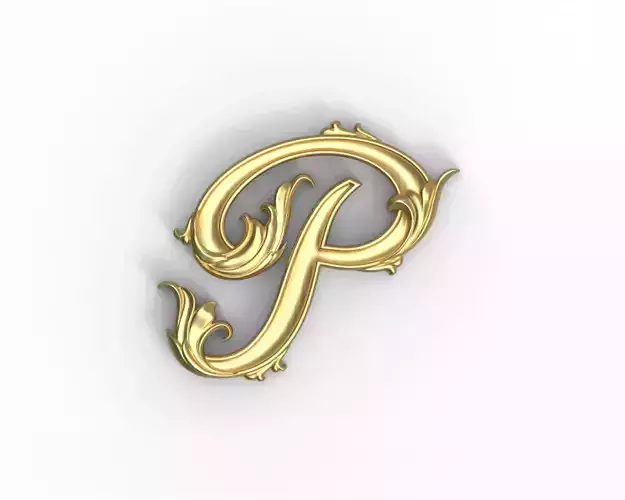 Letter P floral