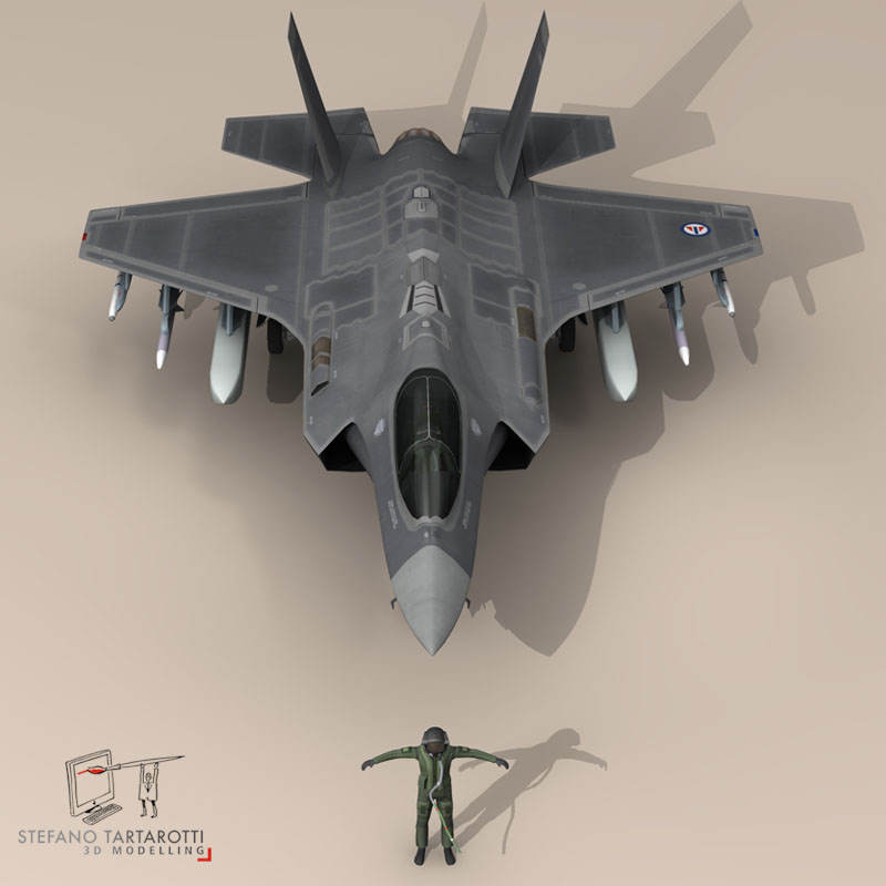 F35A - Royal Norwegian air force 3D model_11