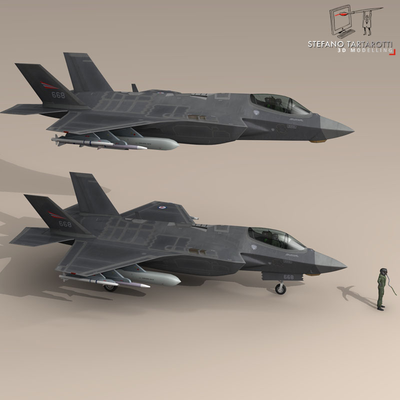 F35A - Royal Norwegian air force 3D model_8