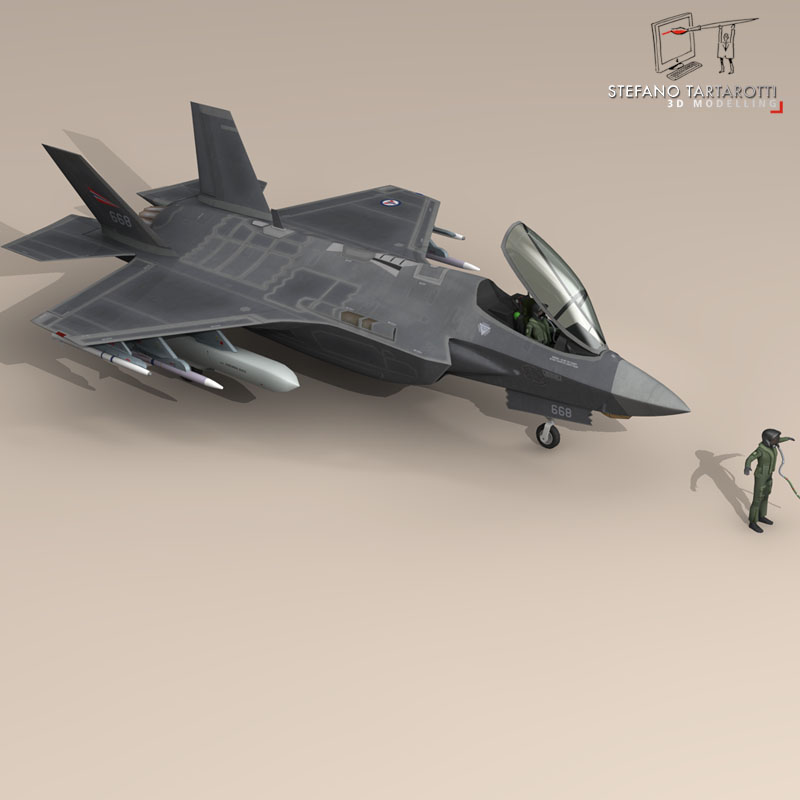 F35A - Royal Norwegian air force 3D model_10