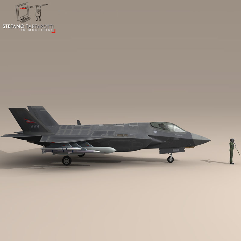 F35A - Royal Norwegian air force 3D model_7