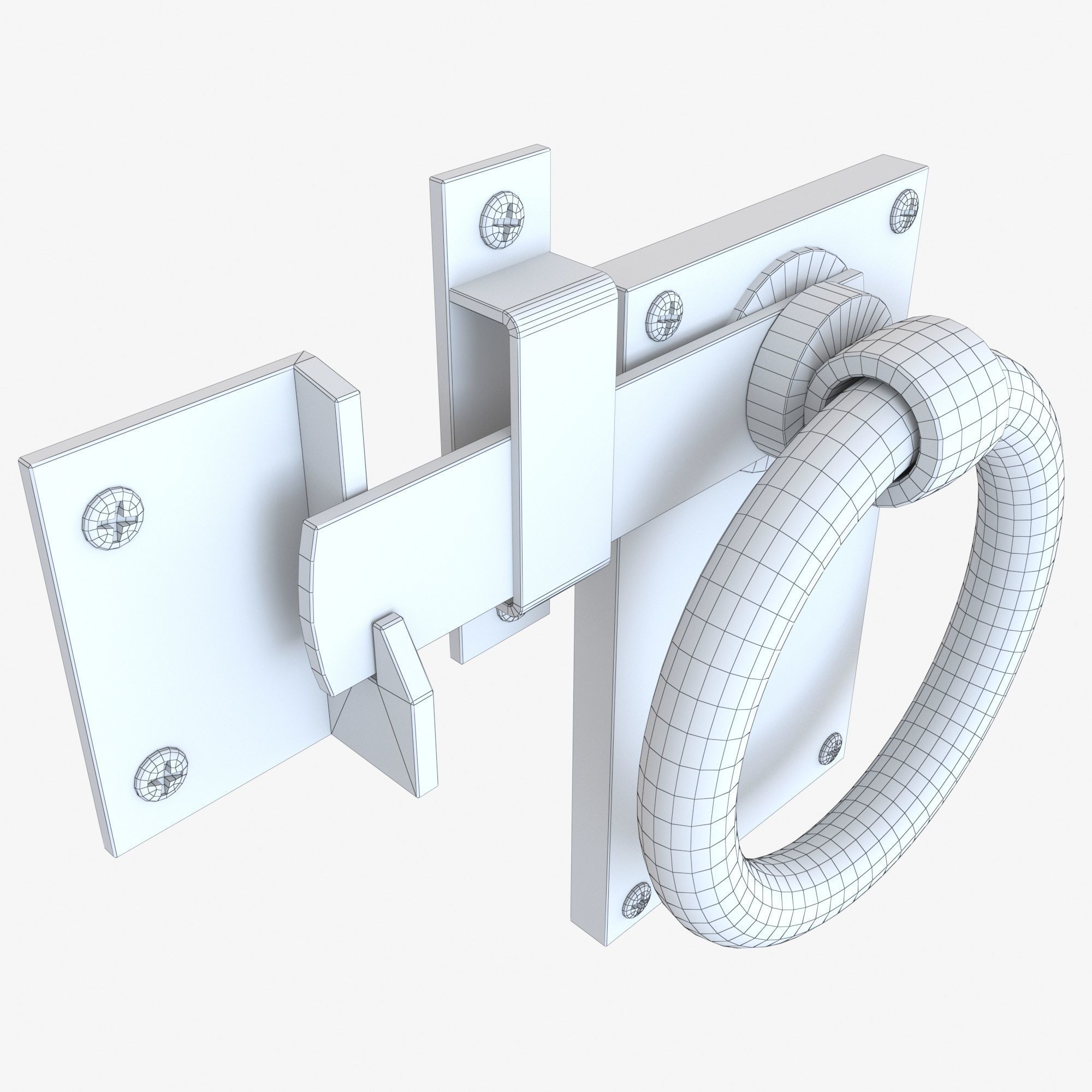 Gate Ring Latche 3D model_7